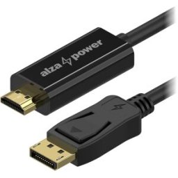 AlzaPower Core DisplayPort (M) na HDMI (M) 4K 1m černý