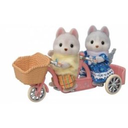 Sylvanian Families Tandemové kolo pro Husky sourozence