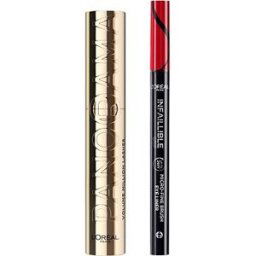 L'ORÉAL PARIS Panorama Black 10,5 ml + Infaillible Grip 36h Micro-Fine 01 Obsidian Black 0,4 g