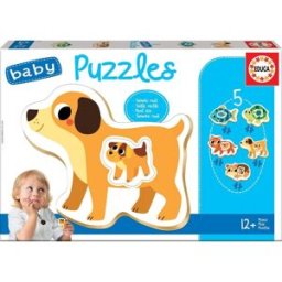 Educa Borras Educa Baby puzzle Domácí mazlíčci s mláďaty 5v1 (2-4 dílky)