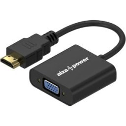 AlzaPower HDMI (M) to VGA (F) with 3.5mm Jack černý