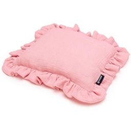 T-TOMI Mušelínový polštářek s volánkem Pink