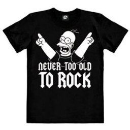 Logoshirt The Simpsons - Never Too Old To Rock - tričko M