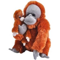 WILD REPUBLIC Orangutan, samice s mládětem 38 cm
