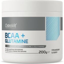 OstroVit - BCAA + Glutamin, 200 g, Jahoda/Borůvka