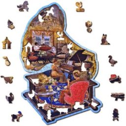 WOODEN CITY Woden City Dřevěné puzzle Útulný gramofon 250 dílků eko