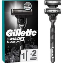 Gillette Mach3 Charcoal + hlavice 2 ks