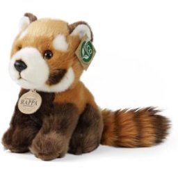 RAPPA Plyšová panda červená sedící 18 cm, Eco-Friendly