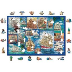 WOODEN CITY Woden City Dřevěné puzzle Plachetnice 2v1, 505 dílků eko
