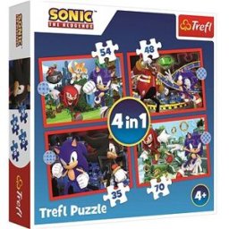Trefl Puzzle Sonic: Dobrodružná jízda 4 v 1 (35, 48, 54, 70 dílků)