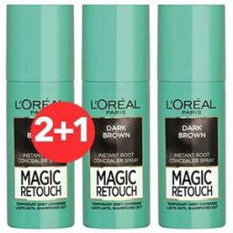 L'ORÉAL PARIS Magic Retouch 2 Dark Brown 3 × 75 ml