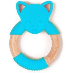 Bo Jungle kousátko B-Teether Animal Wood Blue Fox