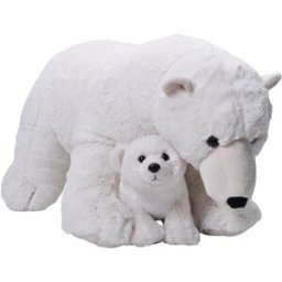 Wild Republic Plyšová samice s mládětem – lední medvěd, 76 cm