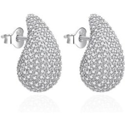 Agato Stříbrné náušnice se zirkony Tear Drop AGT-E147PW (Ag925/1000, 6,85 g)