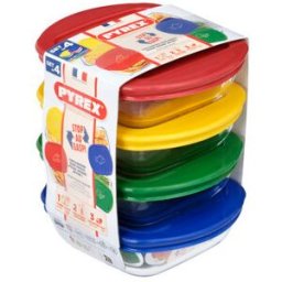 Pyrex 913S572/7646 Sada dóz 4 ks čtverec