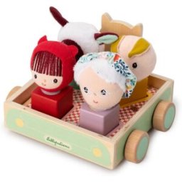 Lilliputiens tahací vozík vlk Ludvík s aktivitami, vkládačka + tvary