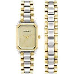 Anne Klein dámské hodinky hranaté stříbrné AK/5019TTST