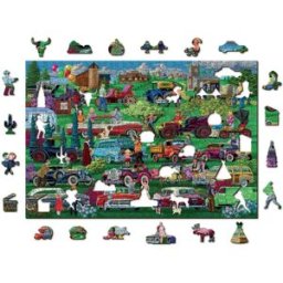 WOODEN CITY Woden City Dřevěné puzzle Veteráni 2v1, 505 dílků eko