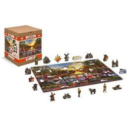 Wooden city Dřevěné puzzle Kola v Amsterdamu 2v1, 300 dílků eko