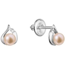 EVOLUTION GROUP 81PB00052 pink briliantové náušnice 0,018ct per. AAA 4 mm (AU 585/1000; 0,85 g)