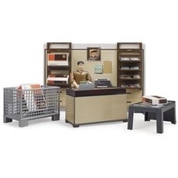 Bruder 62250 BWORLD Pobočka přepravce UPS s figurkou
