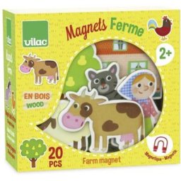 Vilac Dřevěné magnetky Farma 20ks