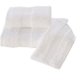 Soft Cotton - Sada ručníku a osušky DELUXE, 2 ks, bílá