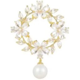 Gaira® Gaira Brož Květy s perlou 312118 Golden