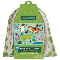 Mudpuppy Puzzle na cesty - Zvířata světa 36 dílků