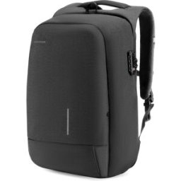 Kingsons Anti-theft Backpack Black 15.6