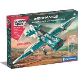CLEMENTONI Science&Play; Mechanická laboratoř Letadla a vrtulníky 10v1