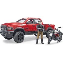 Bruder 02502 RAM 2500 s motorkou Ducati a řidičem