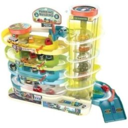 KIK KX5588 Čtyřpatrová garáž, dráha + 4 auta