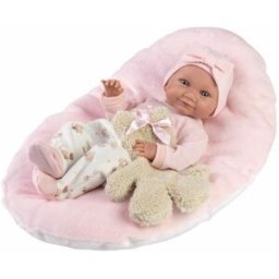 Llorens 73808 New Born Holčička - realistická panenka miminko s celovinylovým tělem - 40 cm