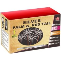 TARRA pyrotechnik Ohňostroj - baterie výmetnic silver palm w. red tail 50ran
