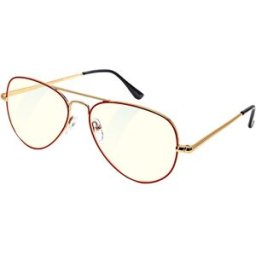 GLASSA, Blue Light Blocking Glasses PCG 09, +1,00 dio, červeno zlatá