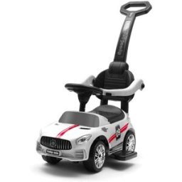 Baby Mix Dětské odrážedlo se zvukem a vodící tyčí Racer bílé