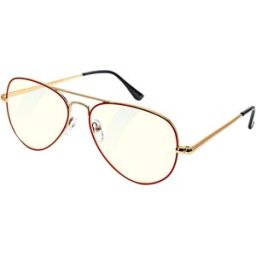 GLASSA - BlueLight GLASSA Blue Light Blocking Glasses PCG 09, dioptrie: +0.00 červeno zlatá