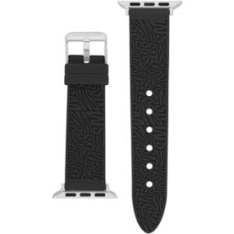 Steve Madden Řemínek silikonový černý pro Apple Watch 38/40/41 mm WS/1003BKSV384041