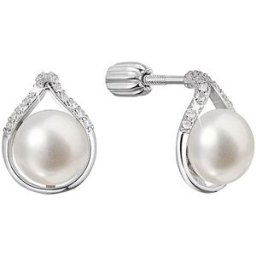 EVOLUTION GROUP 21096.1B bílá náušnice perla AA 8-8,5 mm ag (AG 925 / 1000; 2 g)