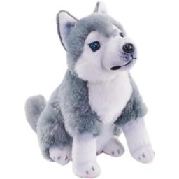 Wild Republic Plyš pes se zvukem Husky tmavý 14cm