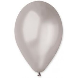 SMART BALLOONS Balonky metalické 100 ks stříbrné - průměr 26 cm