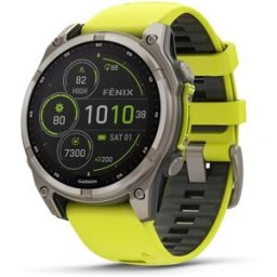 Garmin Fenix 8 47mm Sapphire Solar Titanium Yellow/Graphite Band