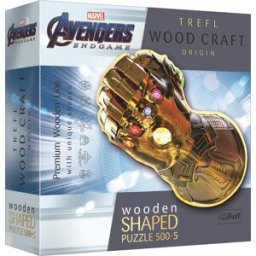 Trefl Wood Craft Origin puzzle Marvel: Rukavice nekonečna 505 dílků