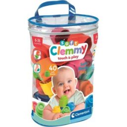 Clementoni Soft Clemmy Sada 40 měkkých kostek v plastové tašce