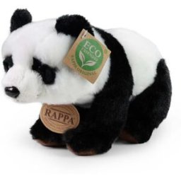 RAPPA Plyšová panda sedící nebo stojící 22 cm, Eco-Friendly
