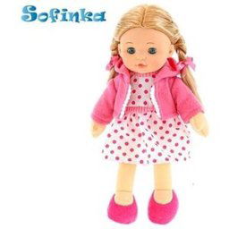 Mikrotrading MIKRO-TRADING Panenka Sofinka blondýnka 31 cm mrkací měkké tělo na baterie česky mluvící v krabičce