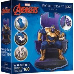 Trefl Wood Craft Origin puzzle Thanos na trůnu 160 dílků