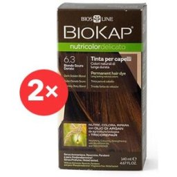 BIOKAP Nutricolor Delicato Chestnut Light Brown Gentle Dye 5.05 (2× 140 ml)