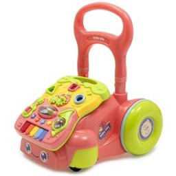 Baby Mix Dětské hrající chodítko růžové